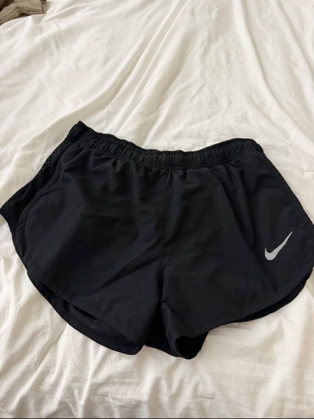 Nike Black Women's Athletic Running Shorts with Reflective Swoosh